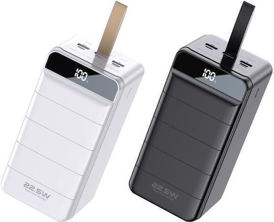 WK WP-271 Power Bank 80000mAh 22.5W with 3 USB-A Ports and USB-C Port Power Delivery / Quick Charge 3.0 Minre White vue 2