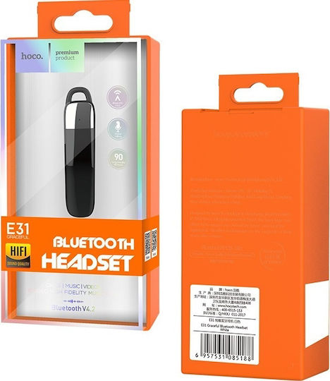 Hoco E31 Graceful Earbud Bluetooth Handsfree Earphone Black view 4