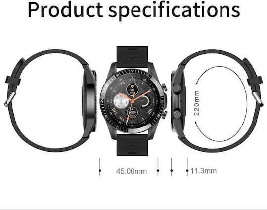 S36 Pro Smartwatch with Heart Rate Monitor (Silver/Brown) Ansicht 3