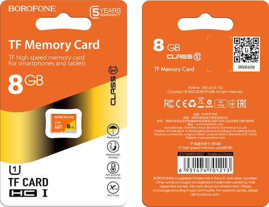 Borofone microSDHC 8GB Class 10 view 2