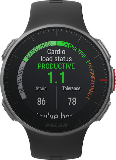 Polar Vantage V HR Stainless Steel 46mm Waterproof Smartwatch with Heart Rate Monitor (Black) view 2