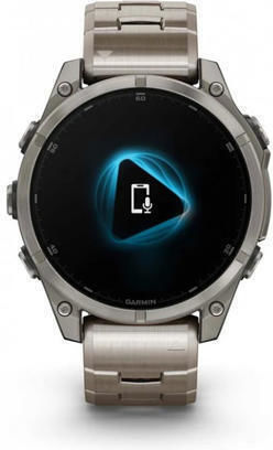 Garmin Fenix 8 Titanium 47mm Waterproof Smartwatch with Heart Rate Monitor (Sapphire, Titanium With Vented Titanium Bracelet) view 4