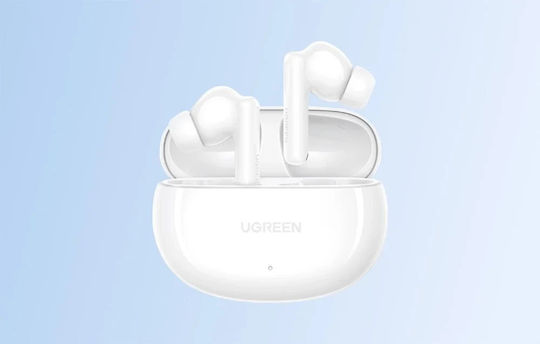 Ugreen WS205 HiTune Hybrid In-ear Bluetooth Handsfree Earphones with Sweat Resistance and Charging Case White view 5