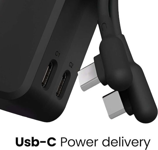Cygnett Power Bank 5000mAh 20W with USB-C Port Power Delivery Black view 3