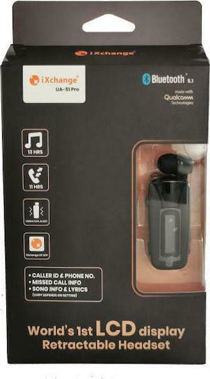 iXchange UA51 Pro In-ear Bluetooth Handsfree Earphone Lapel Black view 3