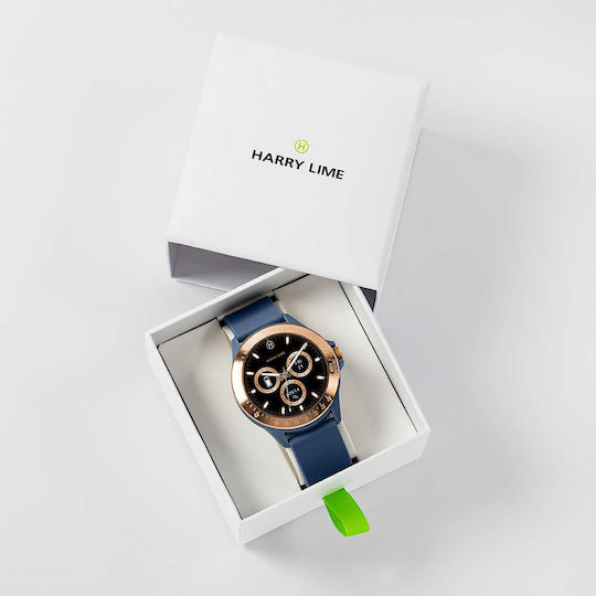 Harry Lime Aluminium 46mm Smartwatch with Heart Rate Monitor (Blue) view 8