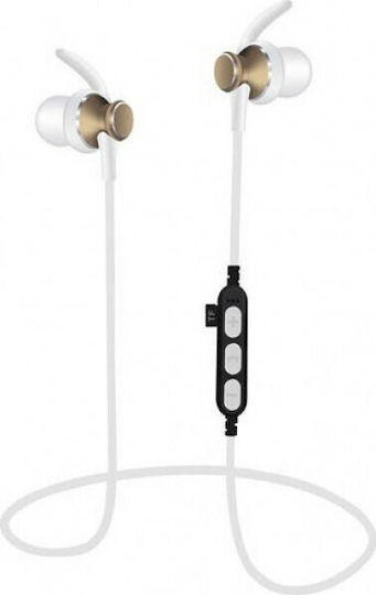 Platinet PM1060 In-ear Bluetooth Handsfree Earphones with Sweat Resistance Gold