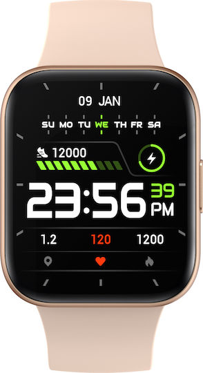 3Guys 3GW6522 Aluminium 45mm Smartwatch with Heart Rate Monitor (Beige) view 1
