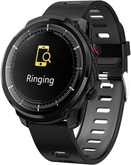 Kingwear S10 Plus Stainless Steel 48mm Smartwatch with Heart Rate Monitor (Black) view 3