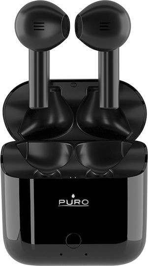 Puro Icon Pods Earbud Bluetooth Handsfree Earphones with Sweat Resistance and Charging Case Black view 2