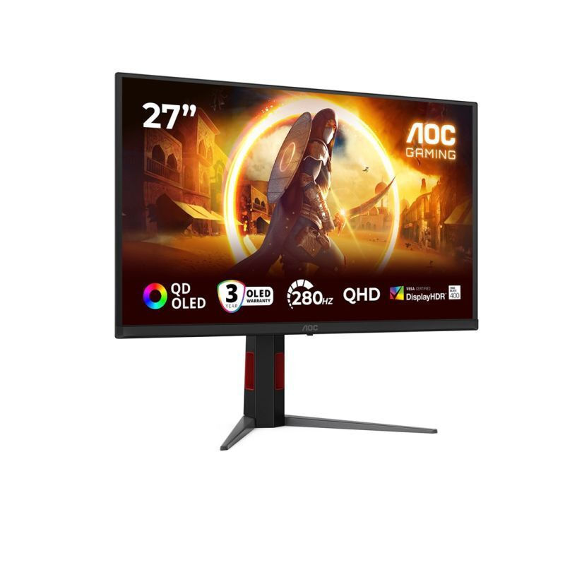 AOC Q27G4ZD QD-OLED HDR Gaming Monitor 27" QHD 2560x1440 240Hz with 0.03ms Response Time GTG vue 7