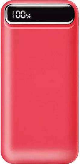 PWB-310-1 Power Bank 10000mAh 22W with 2 USB-A Ports and USB-C Port Power Delivery Red