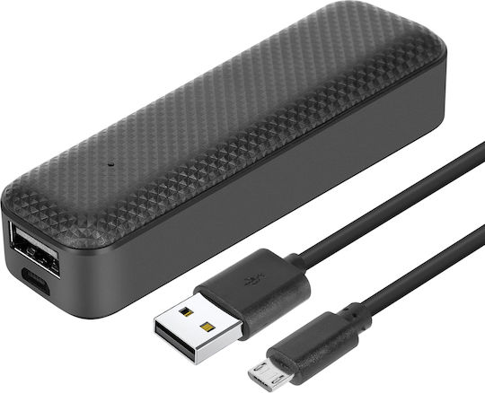 Setty Travel Battery Mini Power Bank 2600mAh with USB-A Port Black vue 3