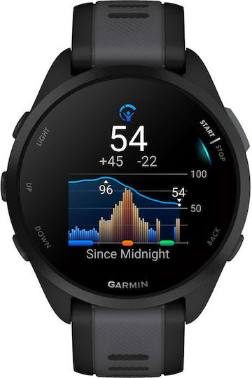 Garmin Forerunner 165 43mm Waterproof Smartwatch with Heart Rate Monitor (Black/Slate Gray) view 5