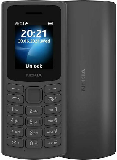Nokia 105 4G Dual SIM Mobile with Buttons (English Menu) Black view 2