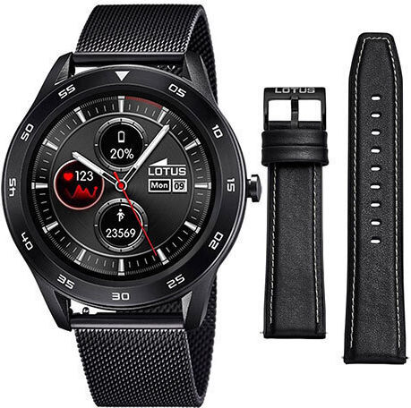 Lotus Watches 50010/A 48mm Smartwatch with Heart Rate Monitor (Black) view 1