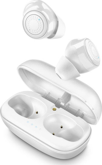 Cellular Line Petit In-ear Bluetooth Handsfree Earphones with Charging Case White view 1