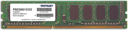 Patriot PSD38G13332 DDR3 with Module 1x8GB and Speed 1333 for Desktop PSD38G13332