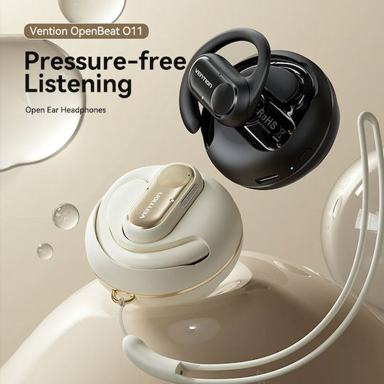 Vention OpenBeat O11 Open Ear Bluetooth Handsfree Earphones with Sweat Resistance and Charging Case Beige vista 3