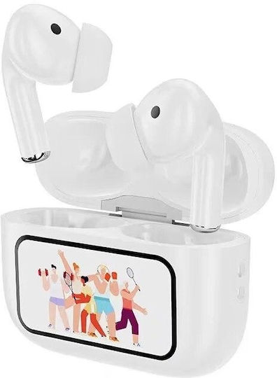 A8Pro In-ear Bluetooth Handsfree Earphones with Sweat Resistance and Charging Case White