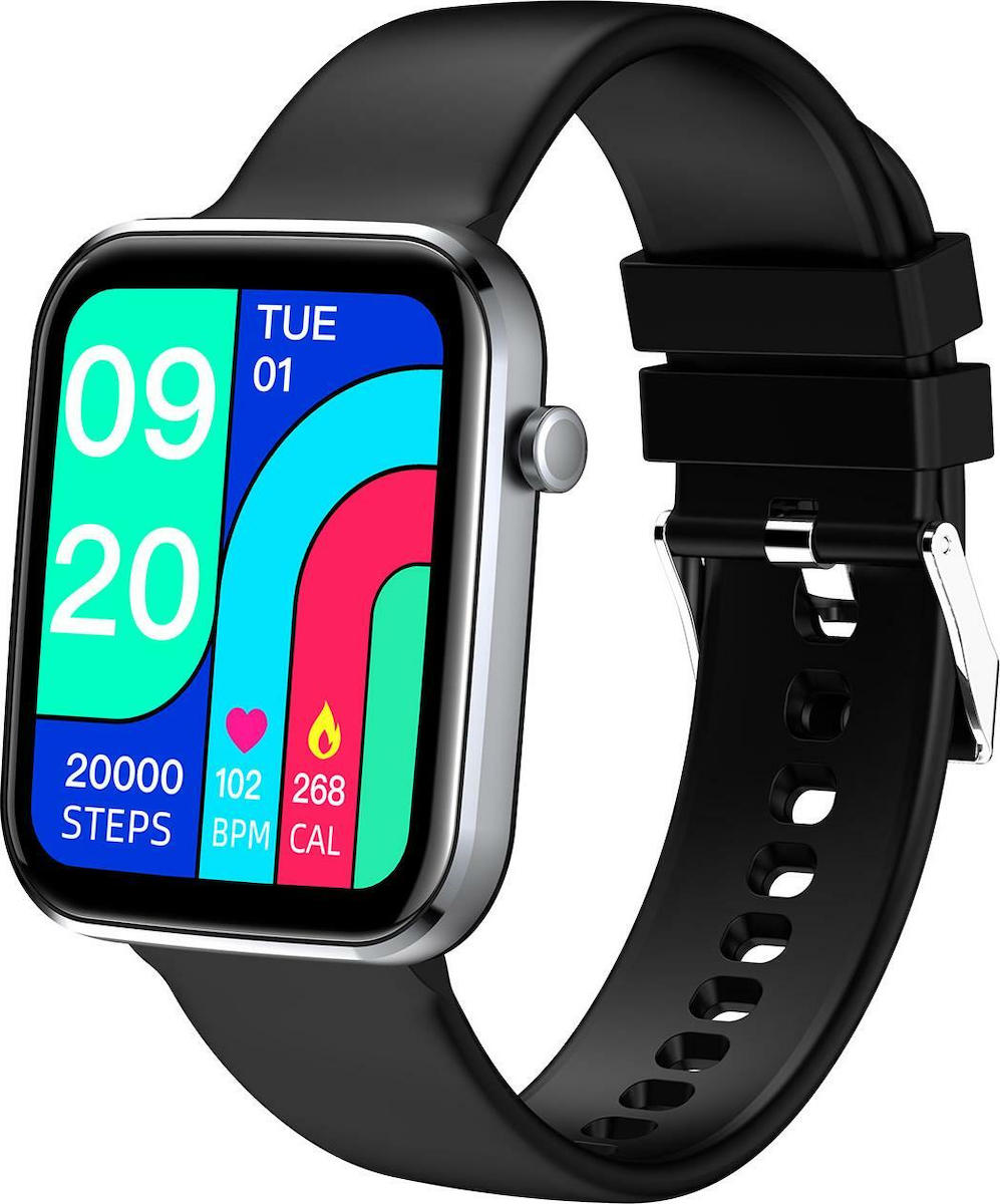 Celly Trainer Square Smartwatch (Black) view 1