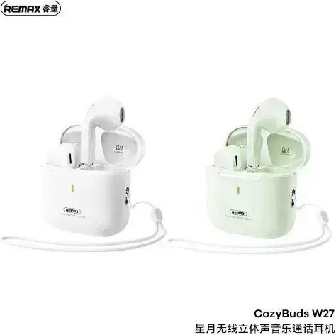 Remax Cozybuds W27 Bluetooth Handsfree Earphones with Charging Case White view 8