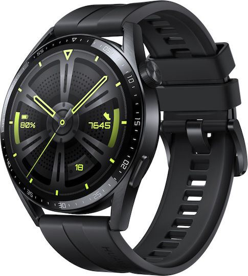 Huawei Watch GT 3 Active Stainless Steel 46mm Waterproof with Heart Rate Monitor (Black) view 2