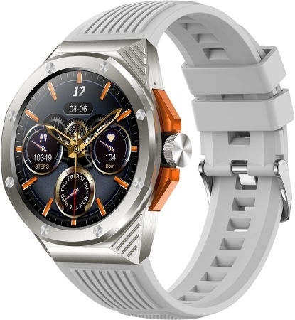 Ht8 1.46 Inch Round Screen Bluetooth Smart Watch Support Health Monitoring & 100+ Sports Modes & Alipay Grey