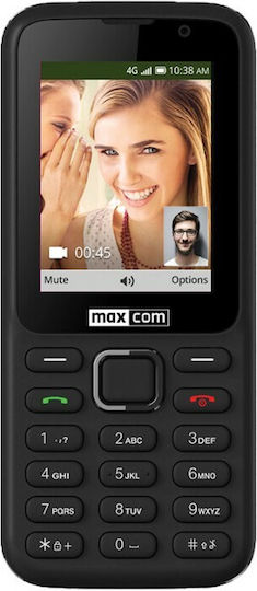 MaxCom MK241 Single SIM (4GB) Mobile with Buttons Black view 2