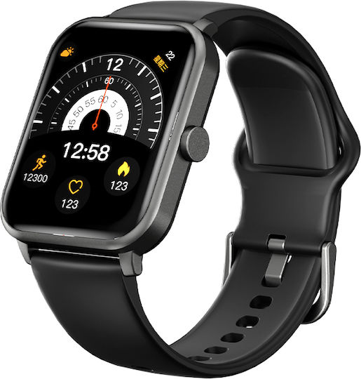 QCY GTS S2 44mm Smartwatch with Heart Rate Monitor (Black) vue 2