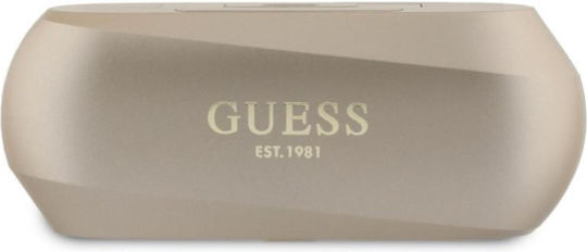 Guess Elongated Metallic ENC In-ear Bluetooth Handsfree Earphones with Charging Case Gold view 6