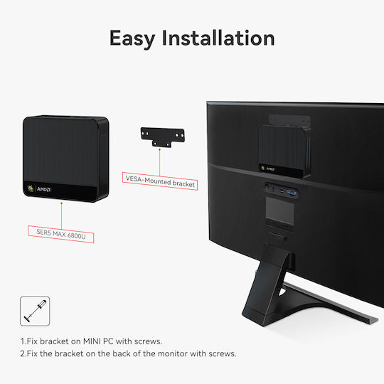 Beelink SER5 Max Mini PC (Ryzen 7 7735HS/24GB DDR5/500GB SSD/W11 Pro) view 4