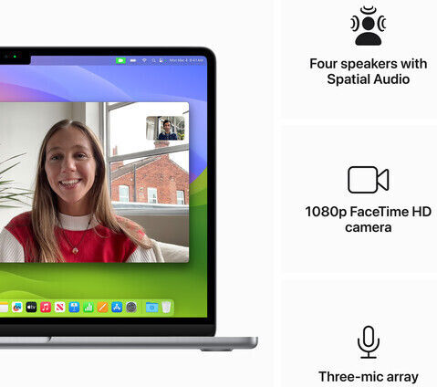 Apple MacBook Air 13" (2024) 13.6" Retina Display (M3-8-core/16GB/256GB SSD) Space Gray (UK Keyboard) view 2