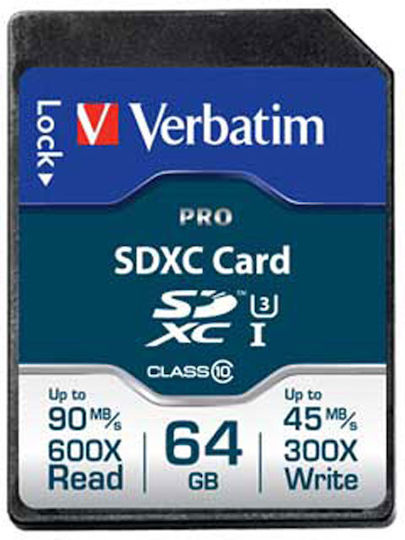 Verbatim Pro SDXC 64GB Class 10 U3 UHS-I Ansicht 4