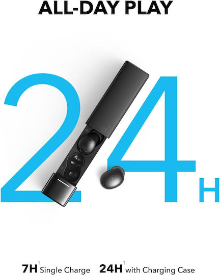 Soundcore by Anker A30i In-ear Bluetooth Handsfree Earphones with Sweat Resistance and Charging Case Black vue 2