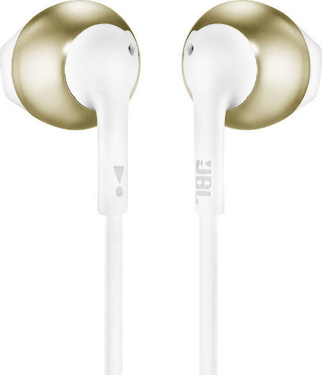 JBL T205BT Earbud / In-ear Bluetooth Handsfree Earphones Gold view 3