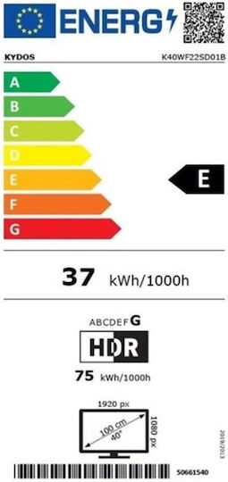 Kydos Smart Television 40" Full HD LED K40AF22SD01BV2 HDR (2024) view 4