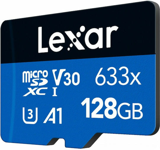 Lexar High-Performance 633x microSDXC 128GB U3 V30 A1 UHS-I 100MB/s With Adapter view 4