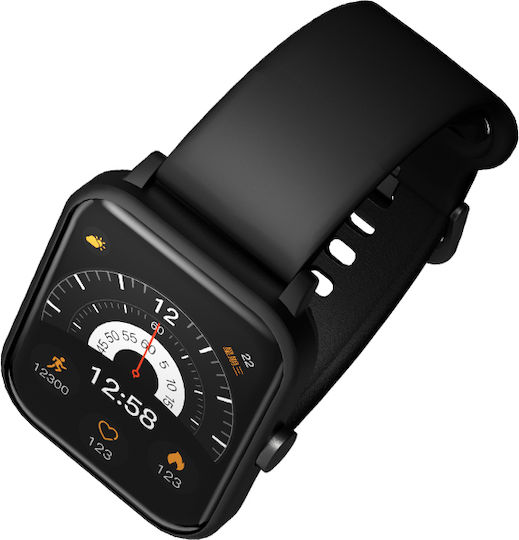 QCY GTS S2 44mm Smartwatch with Heart Rate Monitor (Black) vue 4