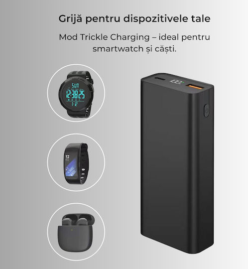 Voltres Power Bank 10000mAh 45W with USB-A Port and USB-C Port Quick Charge 3.0 Black view 6