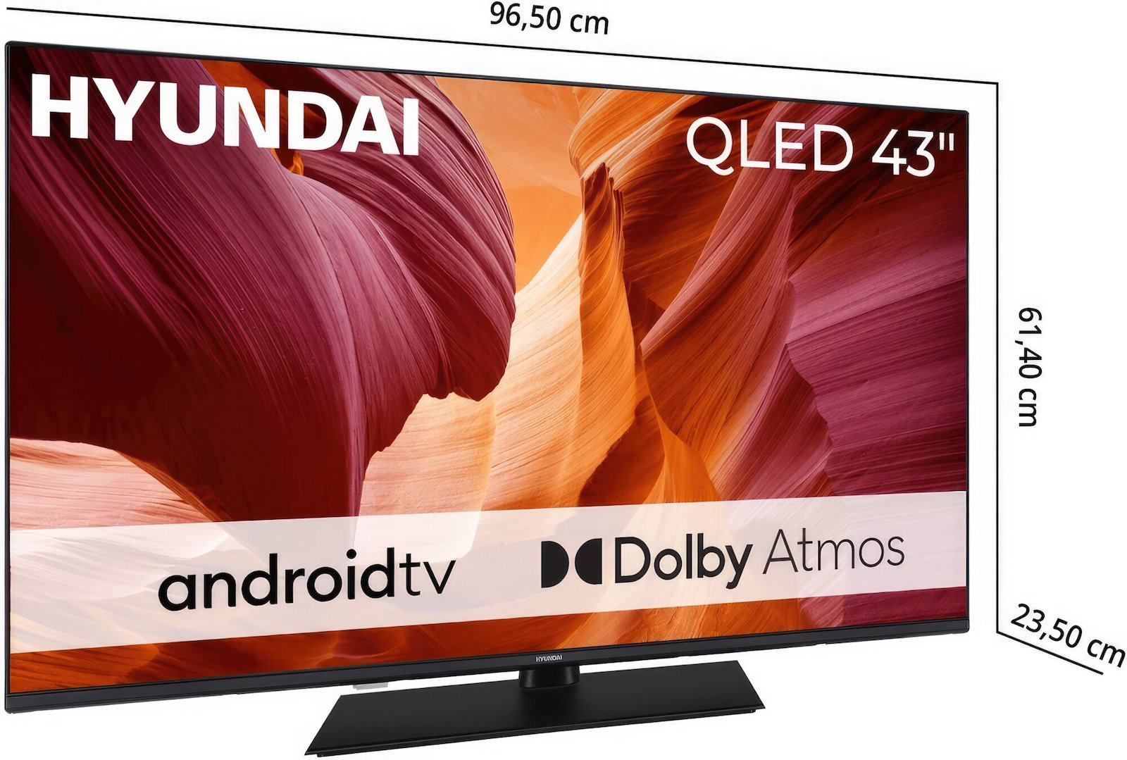 Hyundai Smart TV 43 Inch 4K Ultra HD QLED QLX43850GSMART HDR 2025 view 2