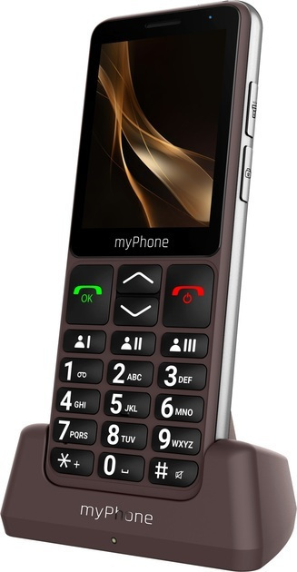MyPhone Bueno LTE Dual SIM (48MB/128MB) Mobile with Large Buttons (English Menu) Praline Brown view 4