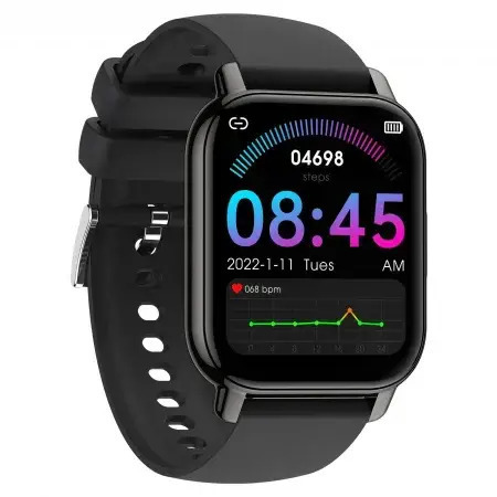 Tio P66 Smartwatch with Heart Rate Monitor (Black) view 5