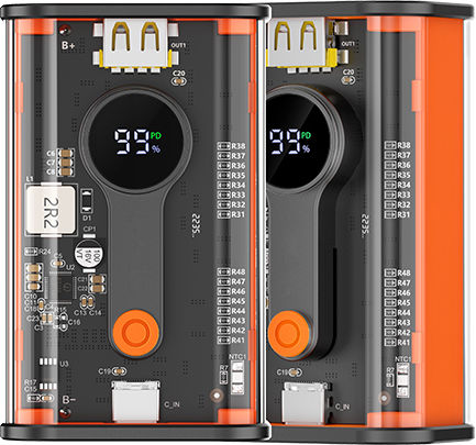 Recci RBP-P35 Mars Series Power Bank 10000mAh 22.5W with USB-A Port and USB-C Port Power Delivery Black view 3