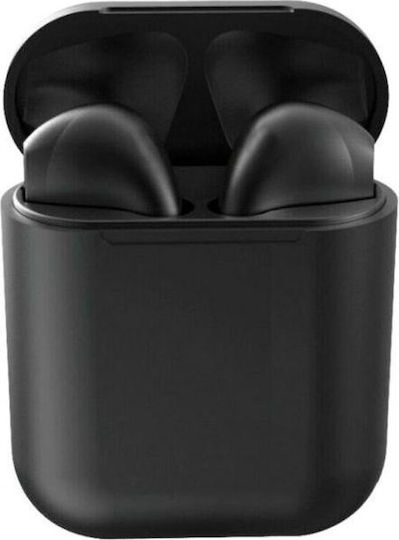I16 Earbud Bluetooth Handsfree Earphones with Charging Case Black view 1