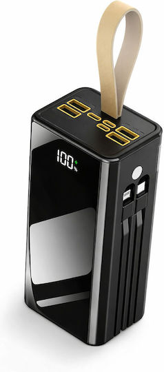 DX174 Power Bank 40000mAh 22.5W with 4 USB-A Ports and 2 USB-C Ports Black