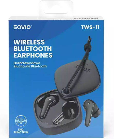 Savio Tws-11 In-ear Bluetooth Handsfree Earphones Black vista 7