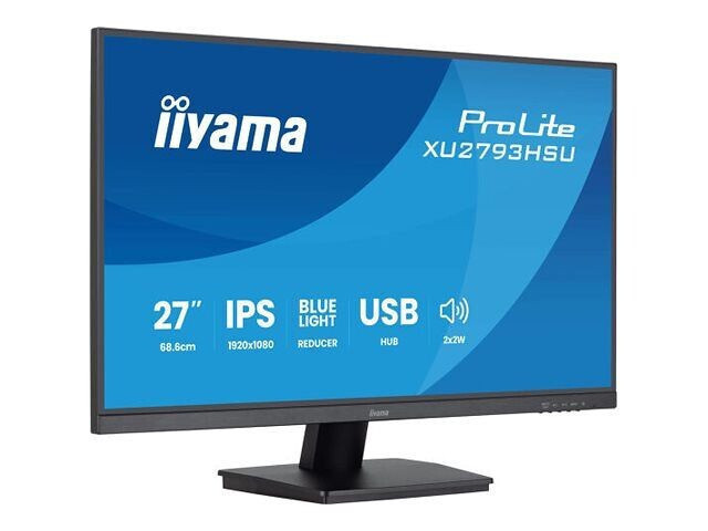 Iiyama ProLite XU2793HSU-B7 IPS Monitor 27" FHD 1920x1080 view 2