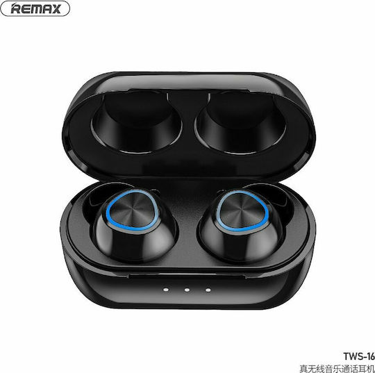 Remax TWS-16 In-ear Bluetooth Handsfree Earphones with Charging Case Black view 1