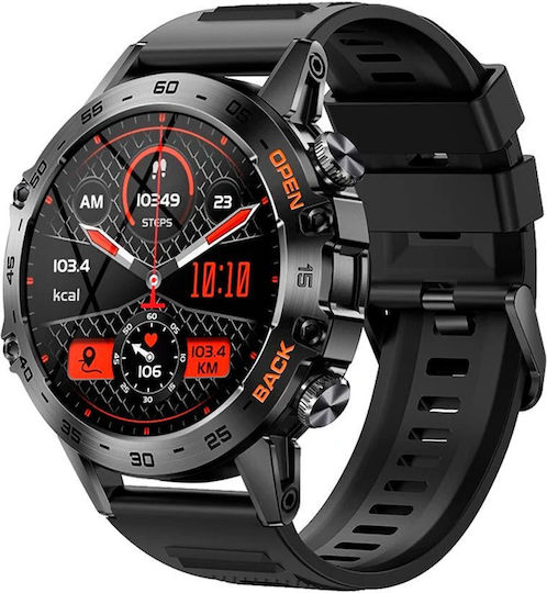 Aoke K52 Smartwatch with Heart Rate Monitor (Black)